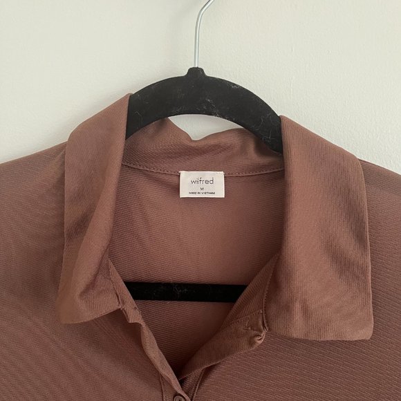 WILFRED (Aritzia) Pose Mesh Button-up Longsleeve - Picture 5 of 5